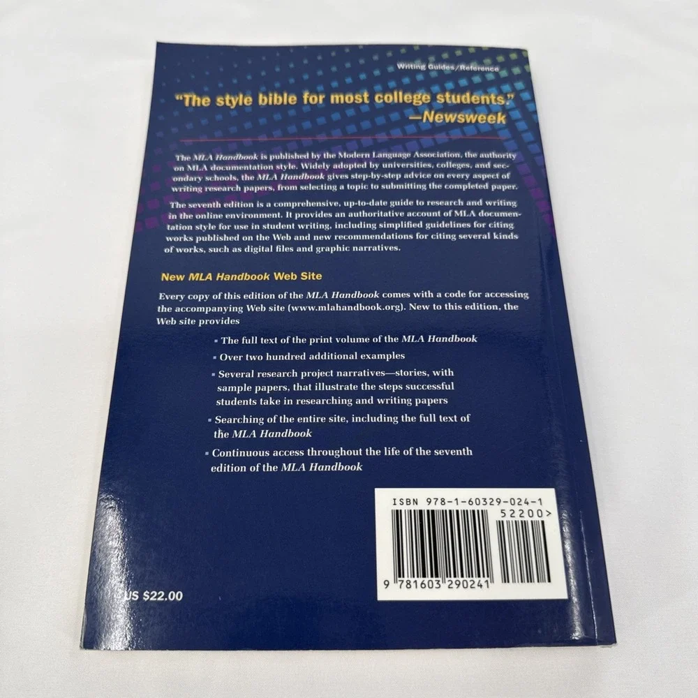 MLA Handbook for Writers of Research Papers 7th Edition Paperback Very‎ Good